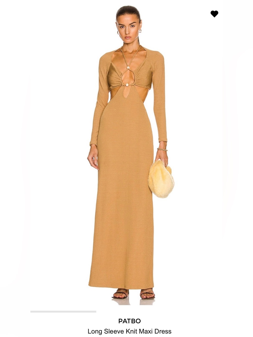 PatBO Long Sleeve Knit Maxi Dress